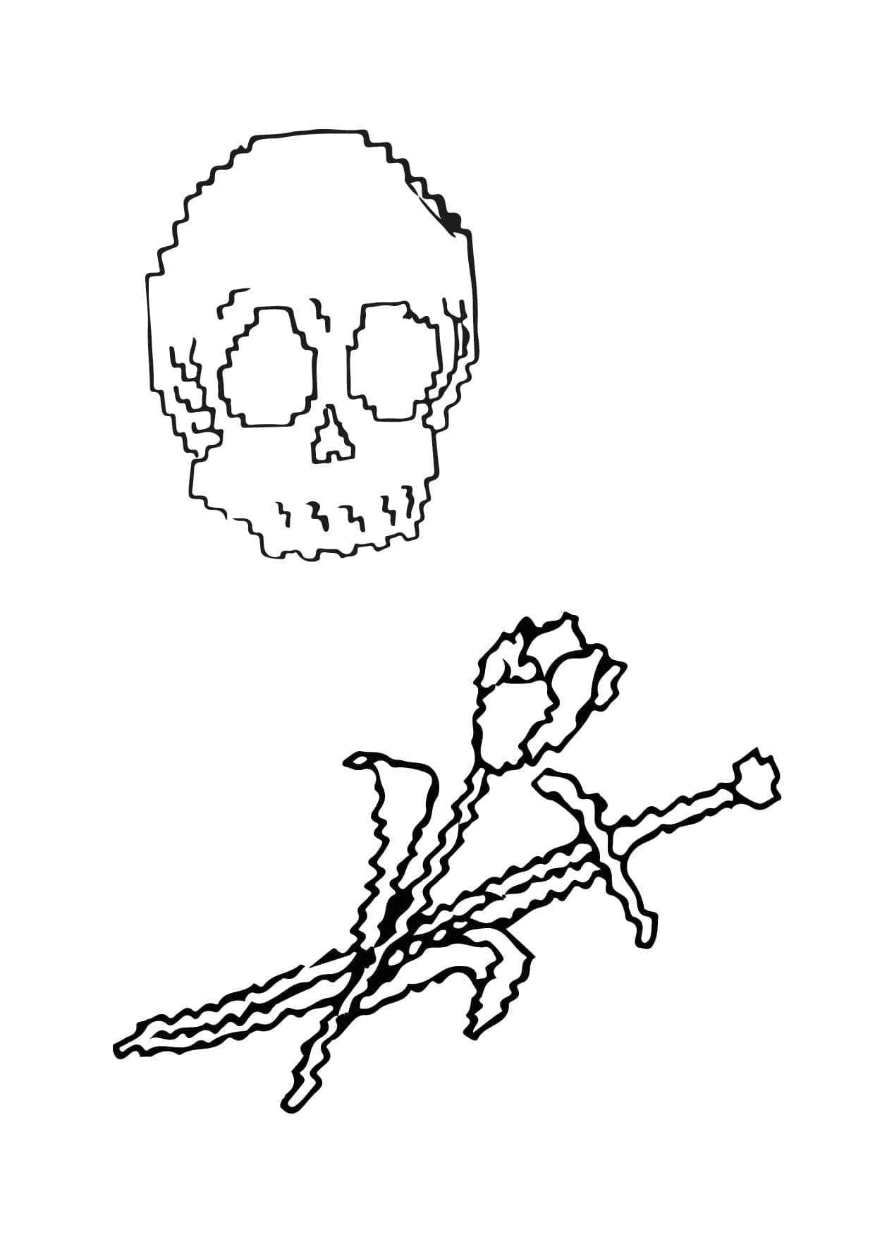 Skull Rose flash design